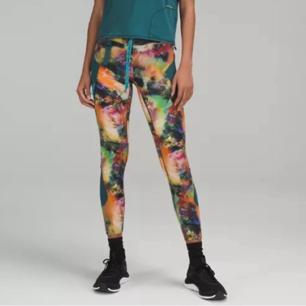 NWOT Lululemon Cargo Super High-Rise Hiking Tight 25" Size 6 Sunbeam Floral - Picture 6 of 16